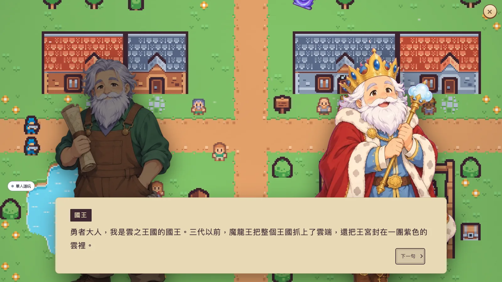 角色立繪和對話直接疊在地圖上演出