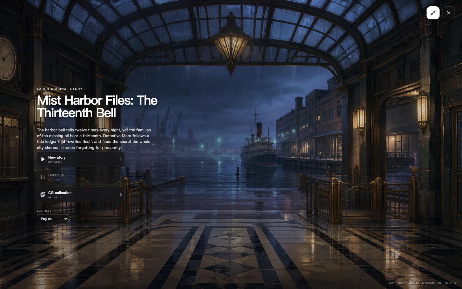 Playing starts on the title screen