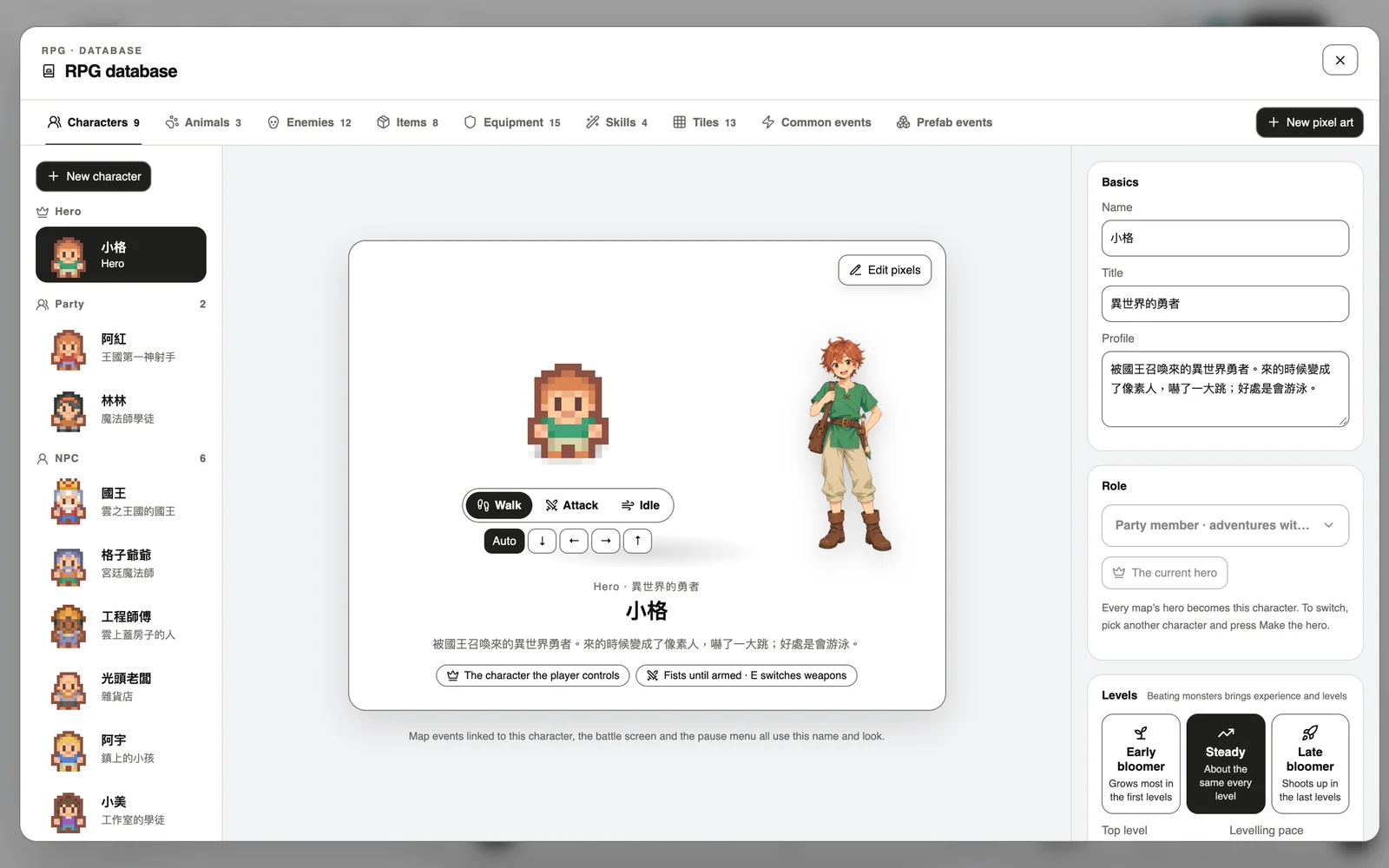 The RPG database